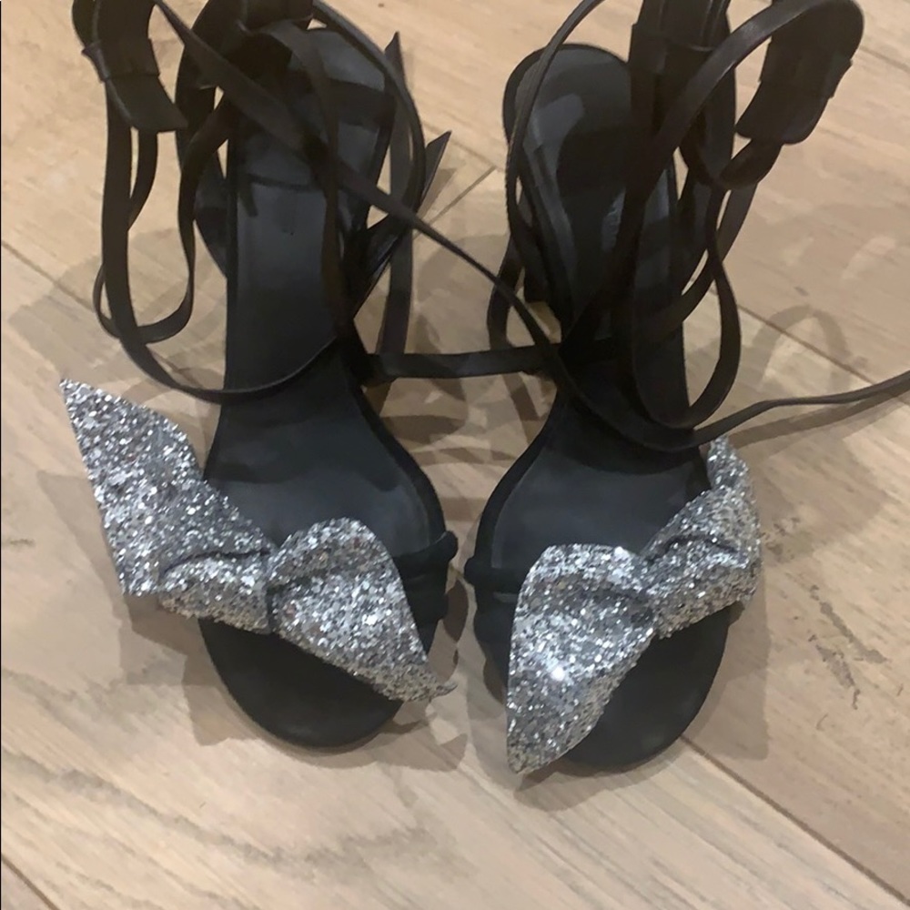 Isabel Marant Akynn Silver Glitter bow 35